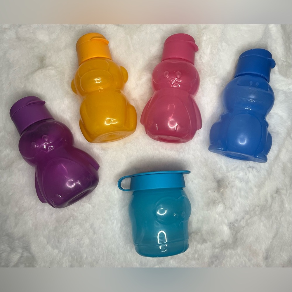 Tupperware Hello Kitty & Penguin Drinkware Set - Purple, Yellow, Pink, Blue